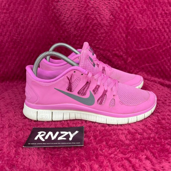Nike Shoes - Nike Free 5.0 Soft Pink Grey Athletic Sneakers